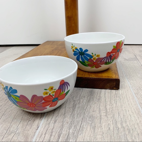 Other - Royal Norfolk Floral Cereal Glass Kitchen 2 Bowls Other - Royal Norfolk Floral Cereal Glass Kitchen 2 Bowls